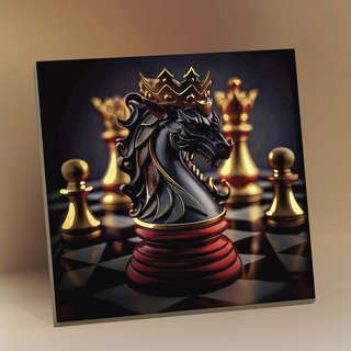 Картина по номерам с поталью «Игра властителя», 30х30 см