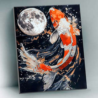 Картина по номерам с поталью платина на черном холсте «Танец ...