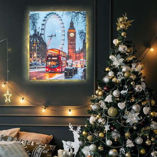 Картина по номерам «Зимний Лондон» LED подсветка, 40х50 см 3
