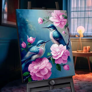 Картина по номерам с кристаллами из хрусталя «Райское место» ...