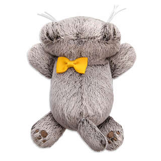 Кот Басик с бантиком лежачий на липучке, 11 см, BudiBasa 4