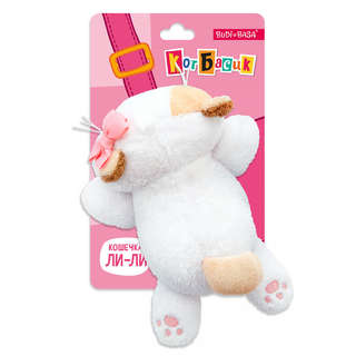 Кошечка Ли-Ли с бантиком лежачая на липучке, 11 см, BudiBasa