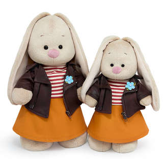 Зайка Ми в косухе из эко-замши, 25 см, BudiBasa 4