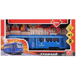 Трамвай, 24 см, пластик, Технопарк 6