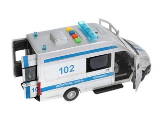 Газель Некст Полиция, 22 см, модель пластик, Технопарк  4