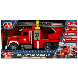 Пожарная машина, 35 см, пластик, Технопарк 666-58P 2