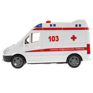 Скорая помощь Mercedes, 14.5 см, модель металлическая, Технопарк 3
