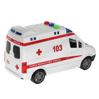 Скорая помощь Mercedes, 14.5 см, модель металлическая, Технопарк 4