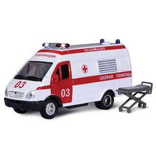 Газель реанимация, модель металлическая, Технопарк CT-1276-1 2