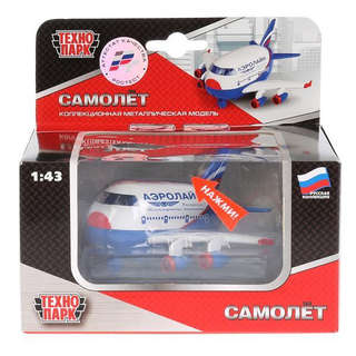 Самолет, 15 см, модель металлическая, Технопарк CT10-080-2 2