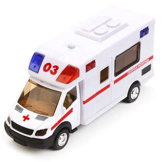 Скорая Помощь, 17 см, модель металлическая, Технопарк 1022S-R 2