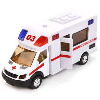 Скорая Помощь, 17 см, модель металлическая, Технопарк 1022S-R 3