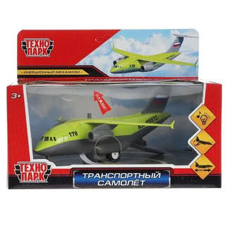 Самолет транспортный, 20 см, модель металлическая, Технопарк PLANE-20SL-GN 2