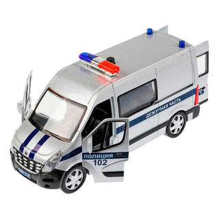 Renault Master, Полиция, 14 см, модель металлическая, Технопарк MASTER-14SLPOL-SR 3