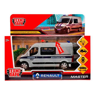 Renault Master, Полиция, 14 см, модель металлическая, Технопарк MASTER-14SLPOL-SR 2