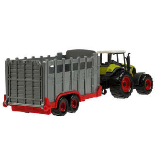 Трактор с прицепом 22 см, модель металлическая, ТехноПарк 3