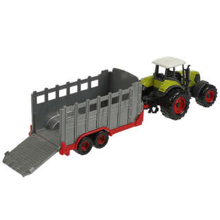 Трактор с прицепом 22 см, модель металлическая, ТехноПарк 6