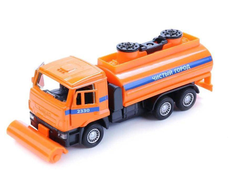 Камаз Уборочная машина, 14 см, модель, пластик, Технопарк SB-16-74-B-WB