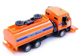 Камаз Уборочная машина, 14 см, модель, пластик, Технопарк SB-16-74-B-WB 3