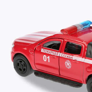 FORD Ranger, пикап пожарный, 12 см, модель металлическая, Технопарк 10
