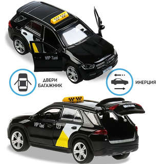 Mercedes-Benz GLE 2019 Такси, 12 см, модель металлическая, Технопарк 4