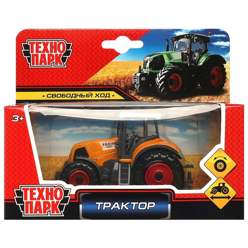 Трактор, 9.5 см, модель металлическая, ТехноПарк
