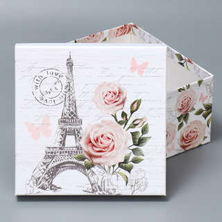 Коробка квадратная 'Шебби' 18х18х10 см 2