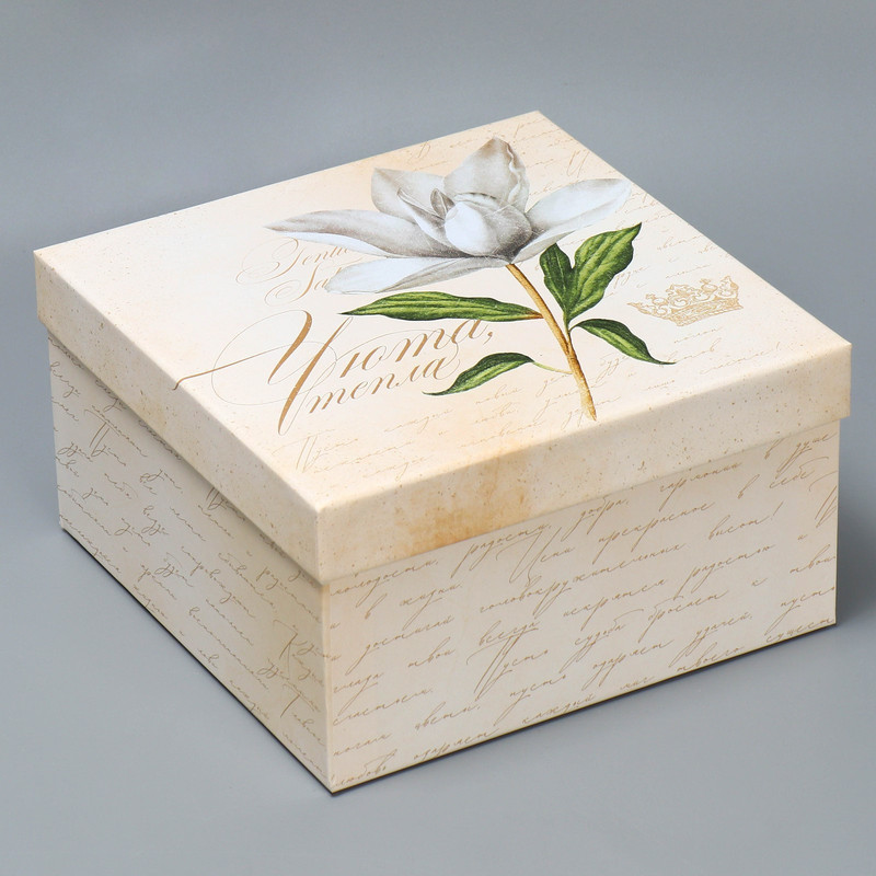 Коробка квадратная 'Шебби' 20х20х11 см