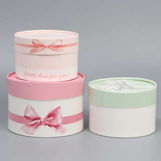 Коробка круглая «Нежность», цена за коробку размером 16х16х10 см 2