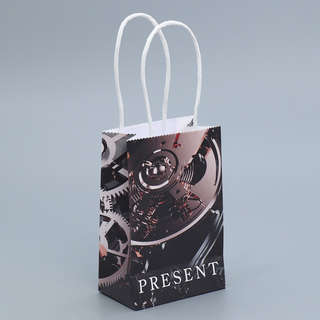 Пакет подарочный крафтовый, Present, 15 х 10 х 6 см 3