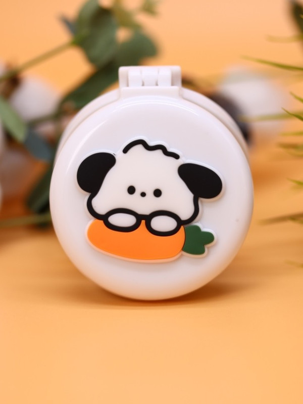 Расческа раскладная с зеркалом 'Dog carrot folding'