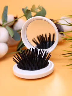 Расческа раскладная с зеркалом 'Dog carrot folding' 3