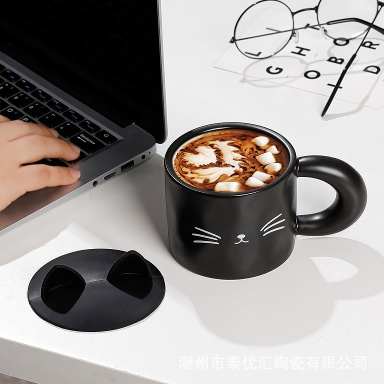 Кружка «Simple cat» 380 мл, черная