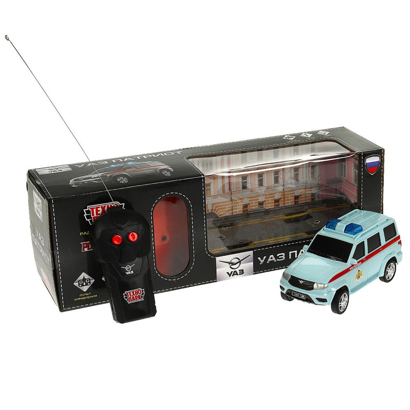 Машинка Уаз Патриот Росгвардия, 15.5 см, радиоуправляемая, Технопарк