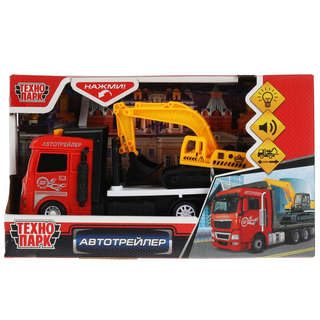 Машинка Автоперевозчик, 20 см, свет/звук, пластик, Технопарк 6