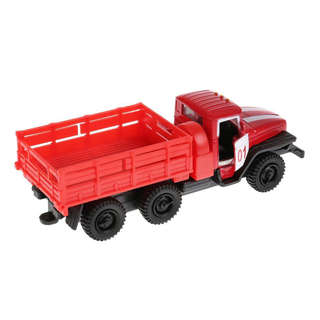 Машинка Урал Пожарная служба, 12 см, металлическая инерционная, Технопарк 2