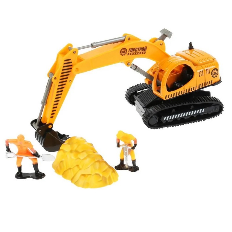 Машинка Экскаватор, 16 см, металлическая модель, Технопарк