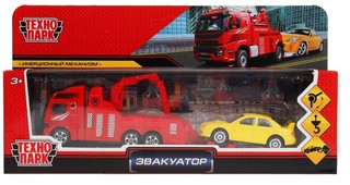 Машинка Эвакуатор, 11.5 см, металлическая модель, Технопарк 4