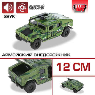 Машинка Армейский Внедорожник, 12 см, металлическая, Технопарк 4