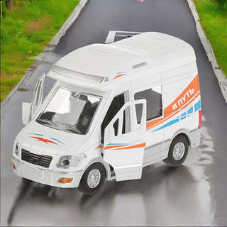 Машинка Дом на колесах, 13.5 см, металлическая, Технопарк 3