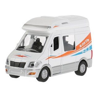 Машинка Дом на колесах, 13.5 см, металлическая, Технопарк