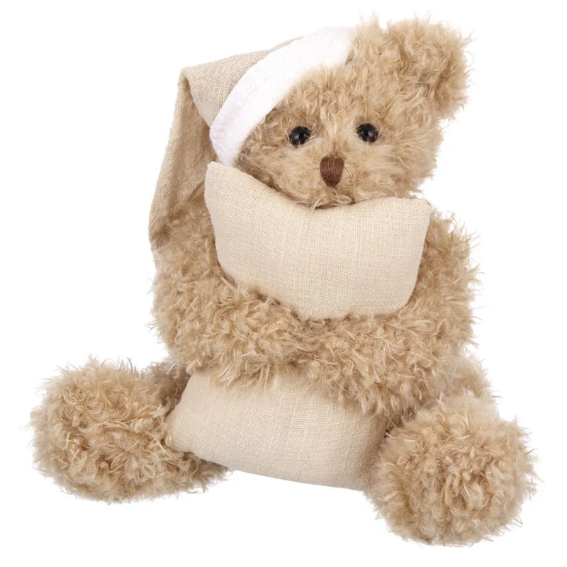 Мишка в ночном колпаке с подушкой, 22 см, Relana