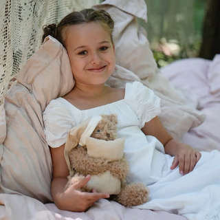 Мишка в ночном колпаке с подушкой, 22 см, Relana 6