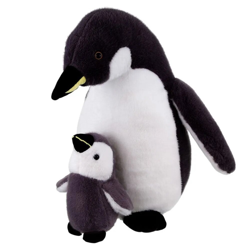Мягкая игрушка Пингвин взрослый с малышом, 30 см, Relana