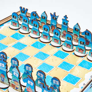 Шахматы детские настольные большие 'Морские', 30.5 х 32 см 5