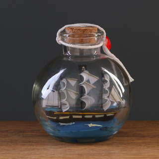 Корабль в бутылке 'Be happy' вертикальный 2