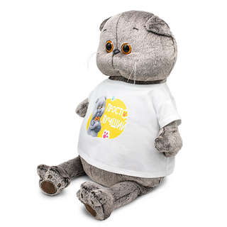 Басик в футболке с принтом 'Просто лучший', 47 см, Budibasa 2