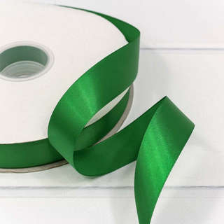 Лента атласная полиэстер 2.5 см х 100 см, зеленая