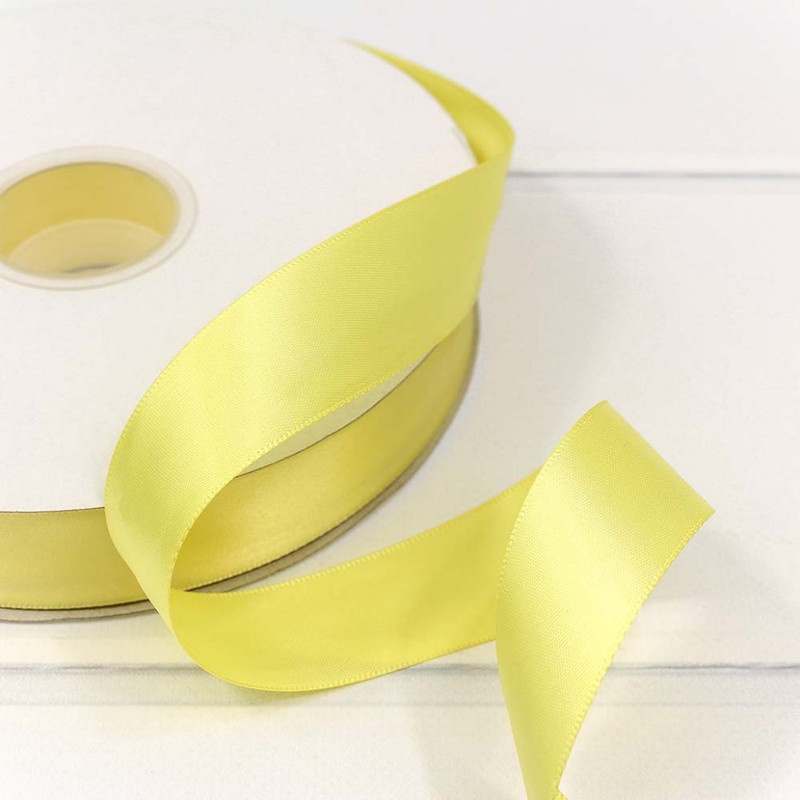 Лента атласная полиэстер 2.5 см х 100 см, желтая