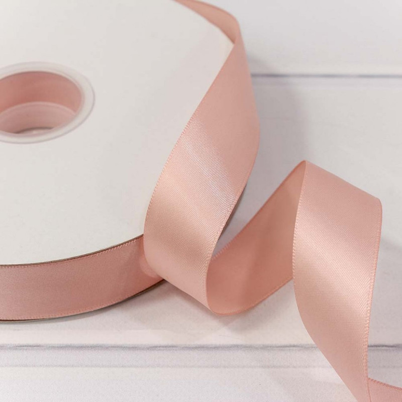 Лента атласная полиэстер 2.5 см х 100 см, кремовая